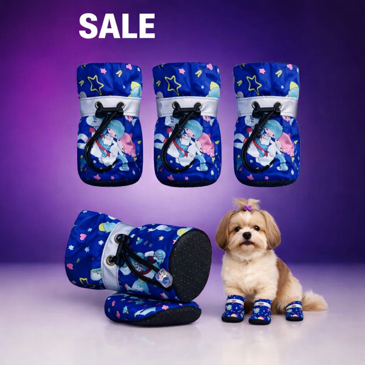 Adjustable Plaid Dog Boots – Anti-Slip Reflective Paw Protectors