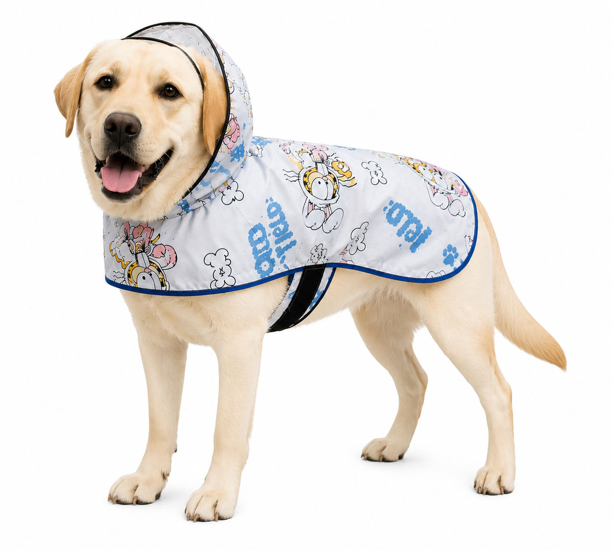Dog Raincoat with Transparent Hood – Garfield Edition