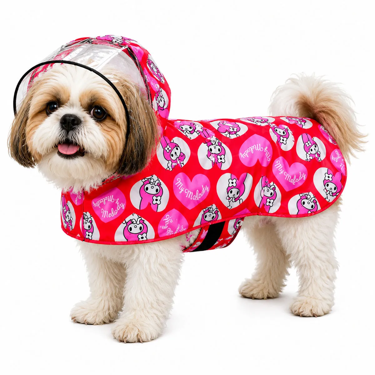Dog Raincoat with Transparent Hood – Pinky