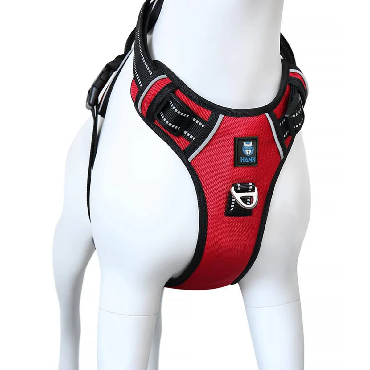 HANK 3M Reflective No-Pull Dog Harness – Red