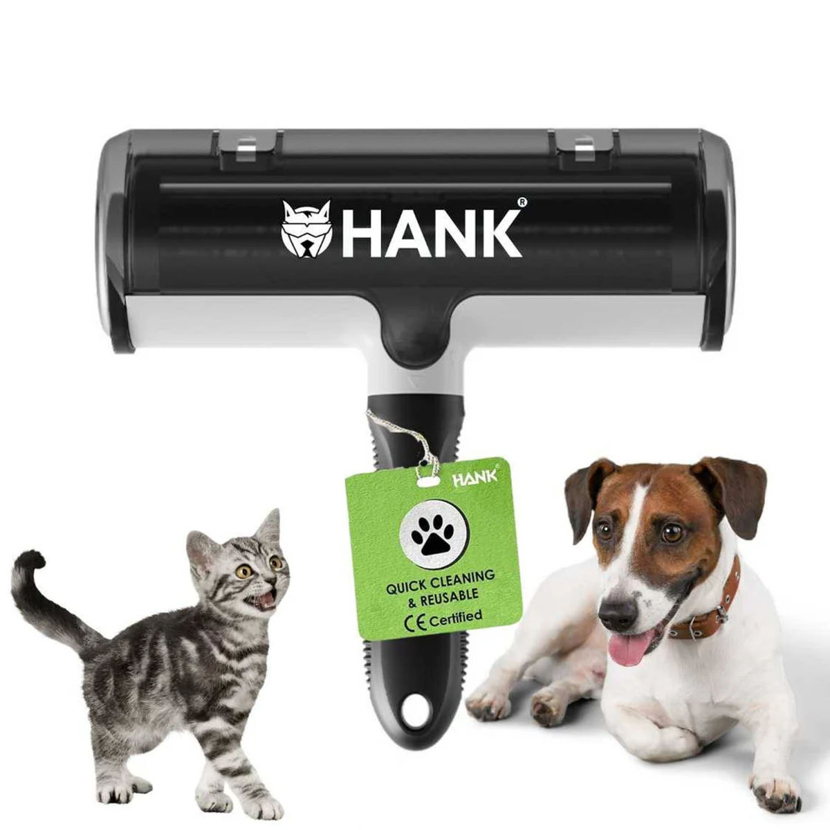 HANK Reusable Pet Hair Remover Roller – Upgraded Version