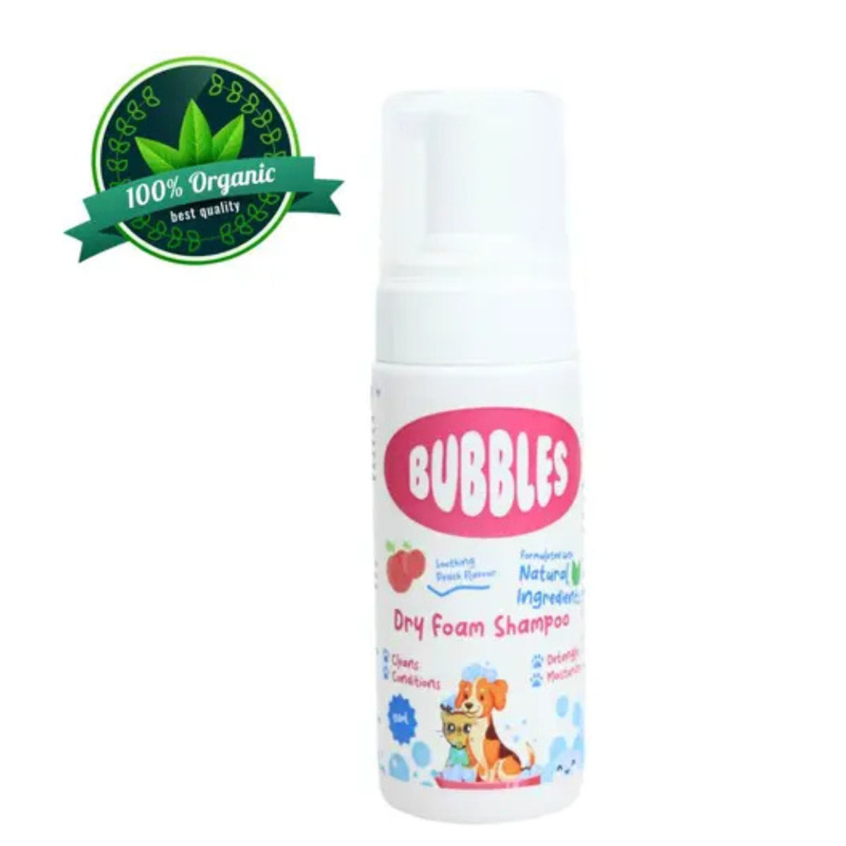 Waterless Dry Foam Shampoo for Dogs & Cats – Green Apple & Aloe Vera